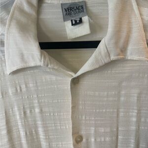 Versace Cream Casual Shirt